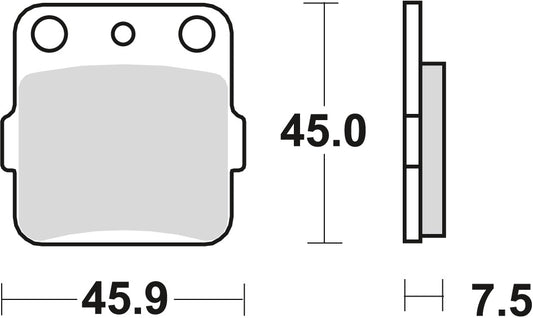 Brake pads KH84 sinter off-road Suzuki DR 800 88-90, Yamaha YFZ 450 04-20 rear