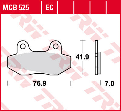 Brake pads KH86 organic Honda FS 125 Sonic 03-, NSR 80 87-92, NSR 50 89-96 front