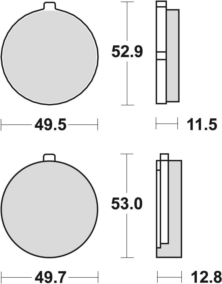 Brake pads KH38 organic Suzuki GS 500 78-79, GS 550 77-81, GS 1000 78-80 front
