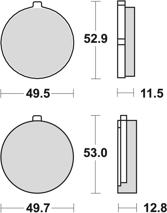 Brake pads KH38 organic Suzuki GS 500 78-79, GS 550 77-81, GS 1000 78-80 front