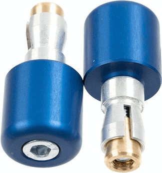 Handlebar end weights for TRW aluminum handlebars - blue