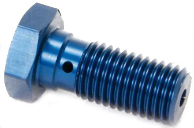 Hydraulic banjo bolt for brake lines M10 x 1.25 (double) - blue