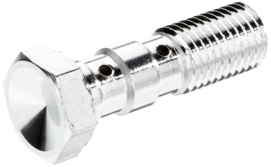 Hydraulic double banjo bolt for brake lines M10 x 1.25 - steel (chrome)