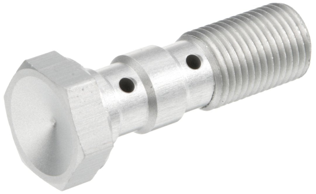 Hydraulic double banjo bolt for brake lines M10 x 1.00 - silver