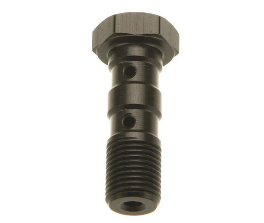 Hydraulic double banjo bolt for brake lines M10 x 1.25 - black