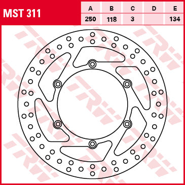 Front brake disc Suzuki RM 125, 250 89-12, DR 250 95-07, DR-Z 400 00-05, Yamaha YZ, WRF 01-07, WR, YZ 426, 450 01-15