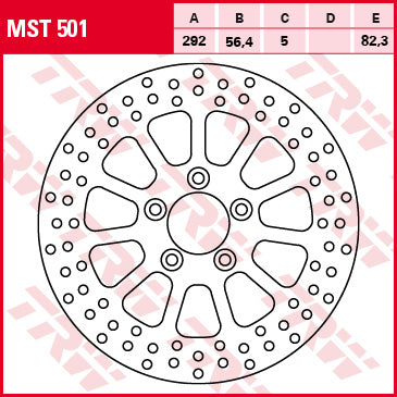Rear brake disc Harley-Davidson 883, 1200, 1450, 1584, 1690 99-14