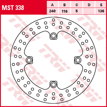 Rear brake disc Honda CBR 500, CB 500 F, X 13-, CBF 500 04-08, CB, CBF, CBR 600, Hornet 04-15, CB, CBR 650 14-18, CBF 1000 06-16