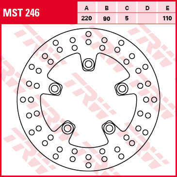 Rear brake disc Suzuki GSX-R 600, 750 96-18, SV 650 03-10, GSX-R 1000 01-16, SV 1000 03-08, TL 1000 97-01