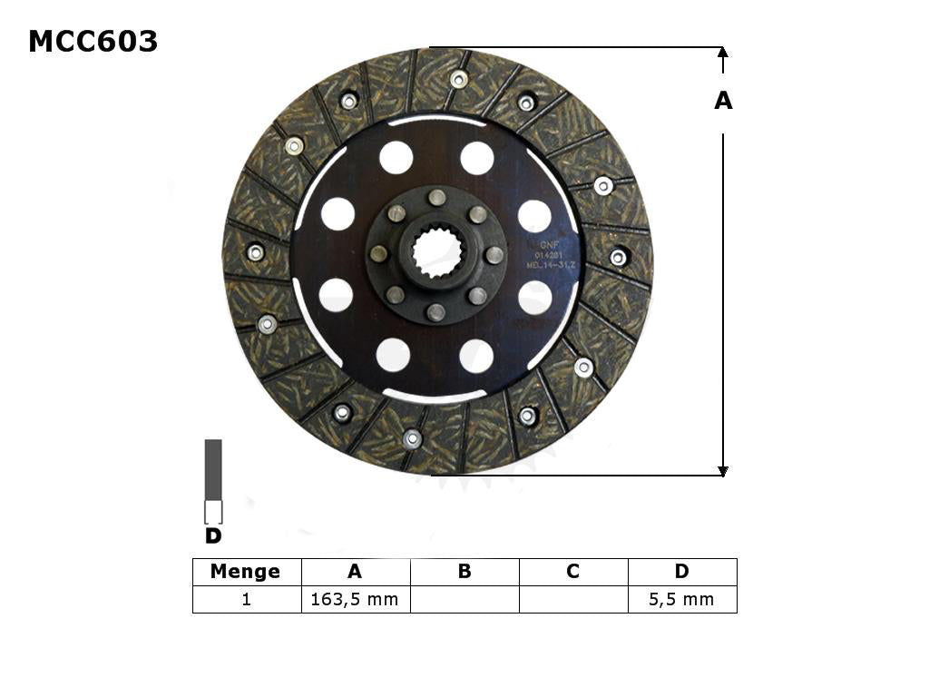 Clutch plate BMW K 75 C, RT, S 85-96 (EBS6604)