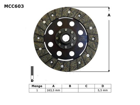 Clutch plate BMW K 75 C, RT, S 85-96 (EBS6604)
