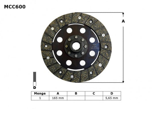 Clutch plate BMW R 45 81-86, R 65 85-93, R 80, 100 80-96 (EBS6601)