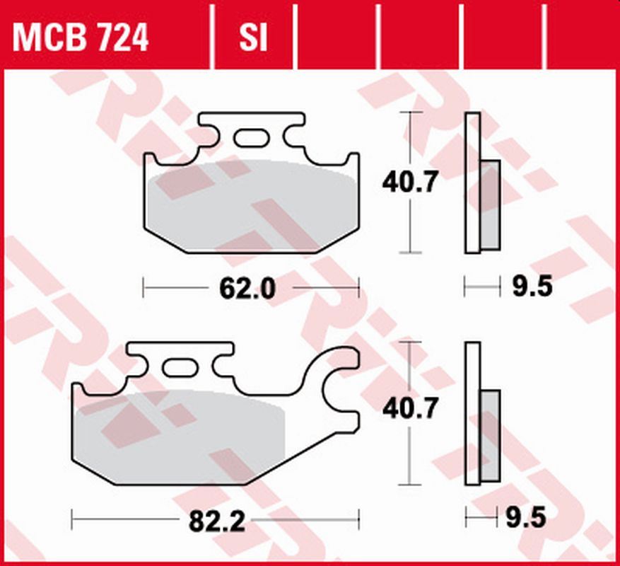 Brake pads KH organic Suzuki UX 125, 150 Sixteen 08-13, UH 125 Burgman 07-, Benelli Caffè Nero 250 08-, UH 200 Burgman 07- rear