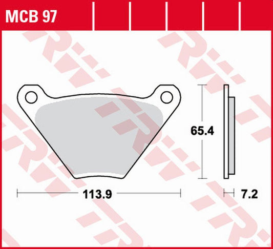 Brake pads KH024/2 organic Harley-Davidson FLH/FXB/FXE/FXEF/FXS 1340 75-85, FL/FLH/FLHS 1200 75-85 front/rear