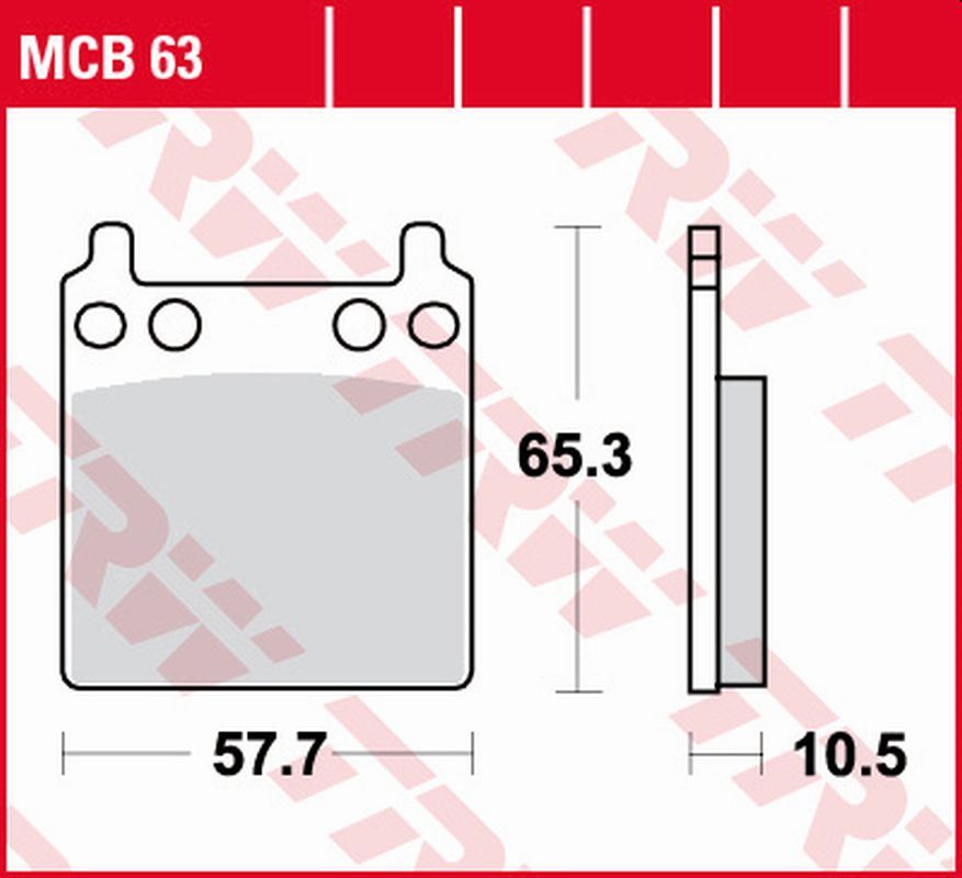 Brake pads KH032 organic Honda GL 1000 Gold Wing 74-78, CB 750F Supersport 75-78 rear