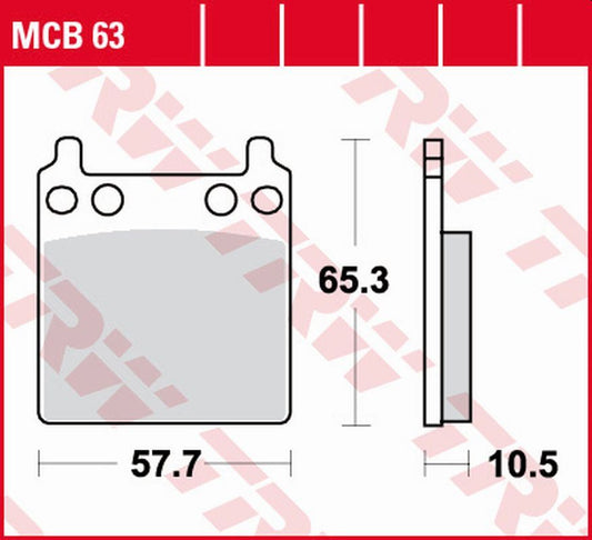 Brake pads KH032 organic Honda GL 1000 Gold Wing 74-78, CB 750F Supersport 75-78 rear
