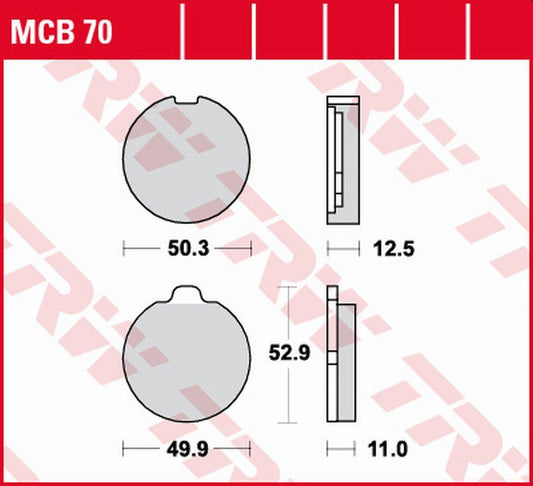 Brake pads KH035 organic Suzuki GS 850 79-81, GS 400, 750 77-79 front