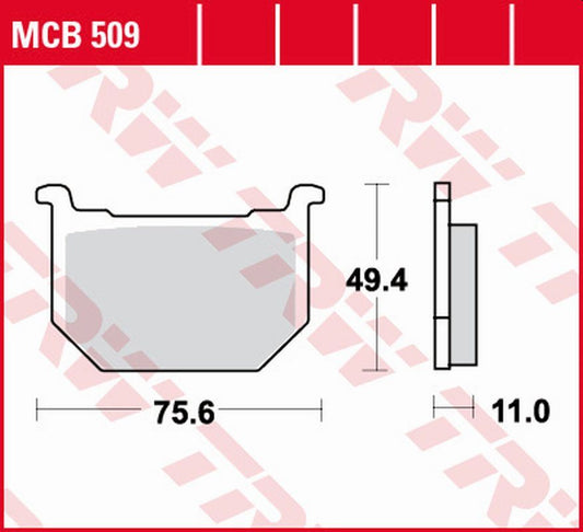 Brake pads KH051 organic Suzuki GS 850G, 1000G, 1100G 80-81, 84-86, GN 250 82-99, GSX 400 80-84, GSX 750 80-87 front