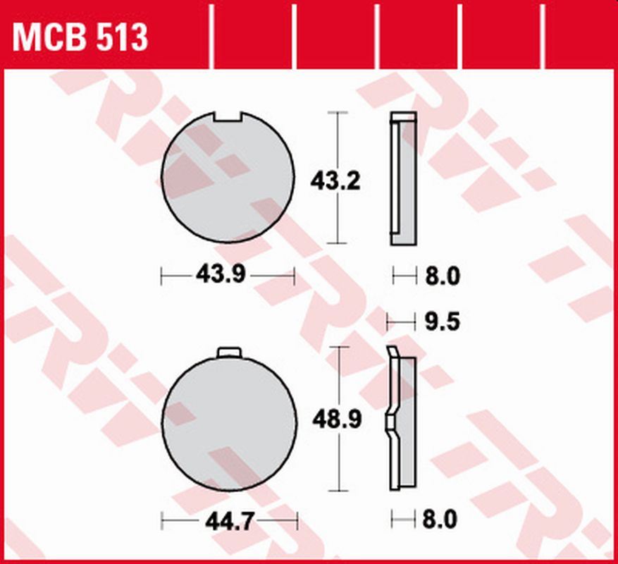 Brake pads KH056 organic Suzuki GP 125 77-84, Hyosung GA, GF, GS 125 97-03 front