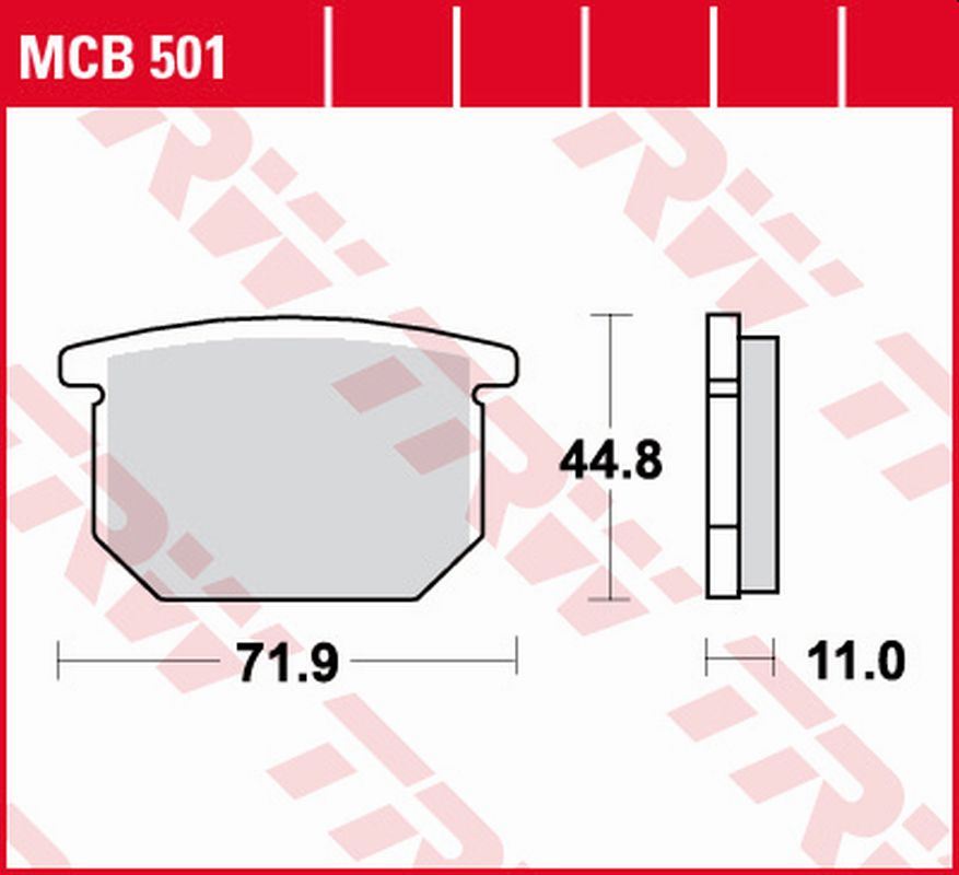 Brake pads KH065 organic Suzuki GR 650 83-89, GS 550 78-82, GSX 1100E/L 80-83, GSX 750S Katana 82-84 front