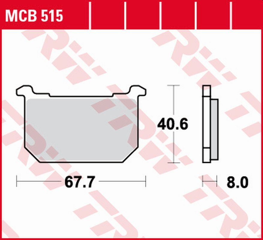 Brake pads KH068 organic Kawasaki Z 400, 500 81-83, GPZ 400, 500 82-84, GPZ/Z/LTD 550 80-82, GT/GPZ/Z/LTD 750 80-85, Z/GPZ 1000 79-83 front