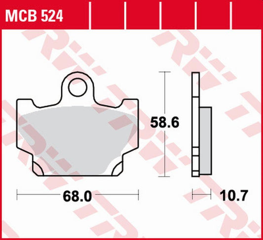 Brake pads KH081 organic Yamaha XT/XT 600Z Tenere, XJ/XJ 600 Turbo 82-85, XT/XV 500 83-85, XZ/XJ 550 82-84, XS 400, 500 82-84, SR 250 96-00, RD 80, 125, 250, 350 82-84, XV 250 89-96 front