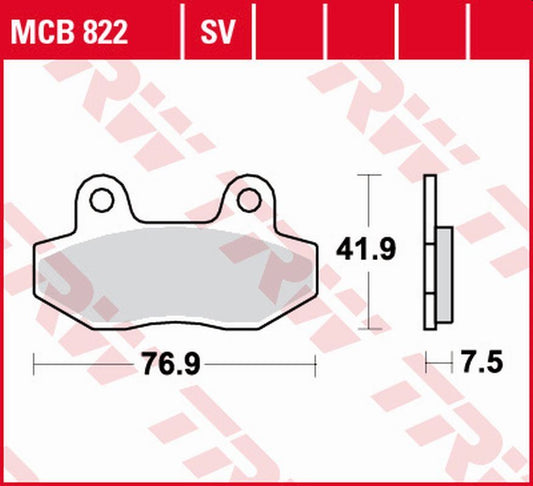 Brake pads KH086 sinter street Hyosung GV 650 04-10, XRX 99-14, GT 03-17, GV 125 00-17, GT 250 04-14, GT 650 04-, SYM Wolf Classic 125 04-07 front