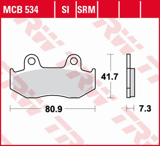 Brake pads KH092 organic Honda XL/XR 82-86, XL 250R 84-93, XL 125R 85-91, CR 125R 84-86, MTX 125 85-95, NES/SH 125, 150 00-08 front