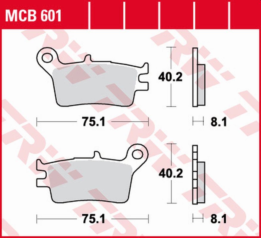 Brake pads KH153 organic Honda CRM 250R 89-90 rear