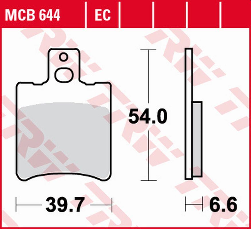 Brake pads KH193 eco organic Yamaha YA, YM 50 95-98, YQ 50 Aerox 96-12, BWS 100 99-, Aprilia RS 50 95-98, SR 50 93-04 front