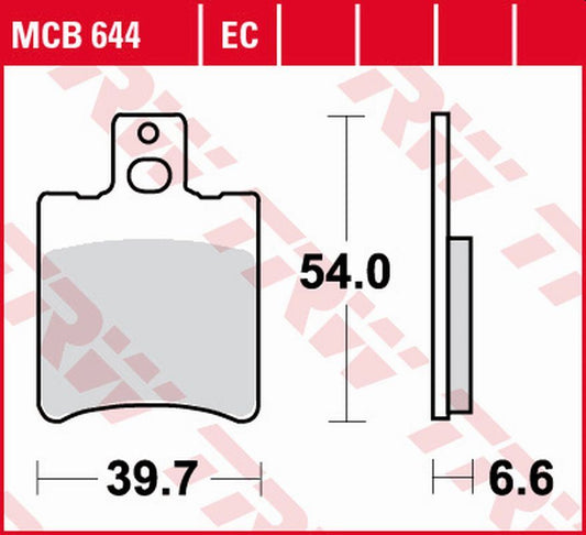 Brake pads KH193 organic Yamaha YA, YM 50 95-98, YQ 50 Aerox 96-12, BWS 100 99-, Aprilia RS 50 95-98, SR 50 93-04 front