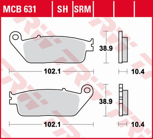 Brake pads KH196 sinter Yamaha YP 125, 250 X-Max 10-16, YP 400 X-Max 13-16, RA 125, 400 X-Max 17- front