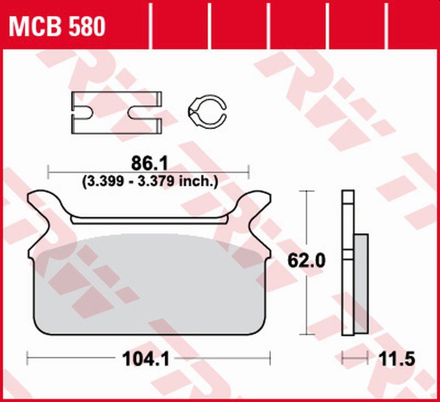 Brake pads KH201 organic Harley-Davidson FLT Electra Glide, Heritage, Tour, Ultra Classic 1340 86-99 rear