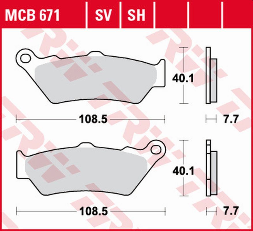 Brake pads KH209 sinter street Triumph Thunderbird 1700 11-, Rocket III 04-16, Scrambler 1200 19-, Ducati Scrambler 800, Diavel, XDiavel 1200, 1260 15-, BMW R 1200, 1250 GS, Adventure, R, RS, RT 13-, K 1600 GT, GTL 11- rear