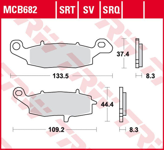 Brake pads KH229 sinter track Suzuki GSF 600, 650 Bandit 00-06, DL 650 V-Strom 04-, SV 650 03-, GSR 750 11-16, Kawasaki Ninja 400 11-, ER-6 06-16, VN 1500, 1600 00-08, VN 1700 09-17 front left