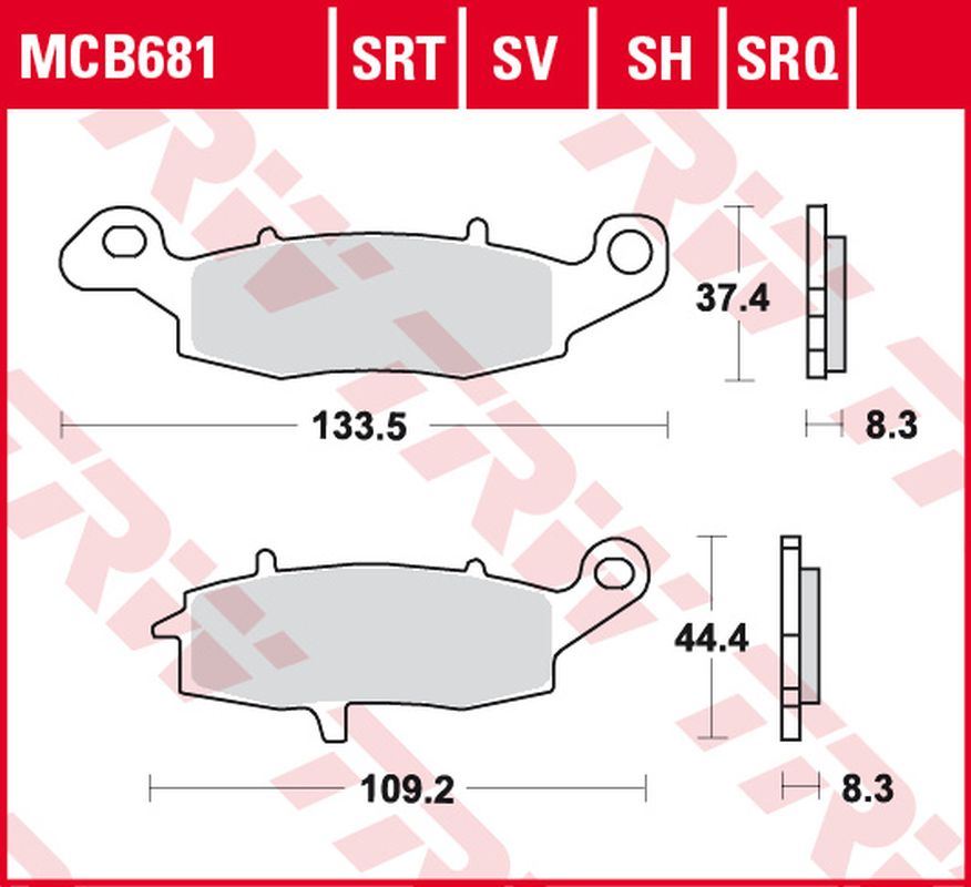Brake pads KH231 sinter street Suzuki GSF 600, 650 Bandit 00-06, DL 650 V-Strom 04-, SV 650 03-, GSR 750 11-16, Kawasaki ZR-7 99-04, VN 800 Drifter 99-03, VN 1500 Drifter, Classic 99-04 front right