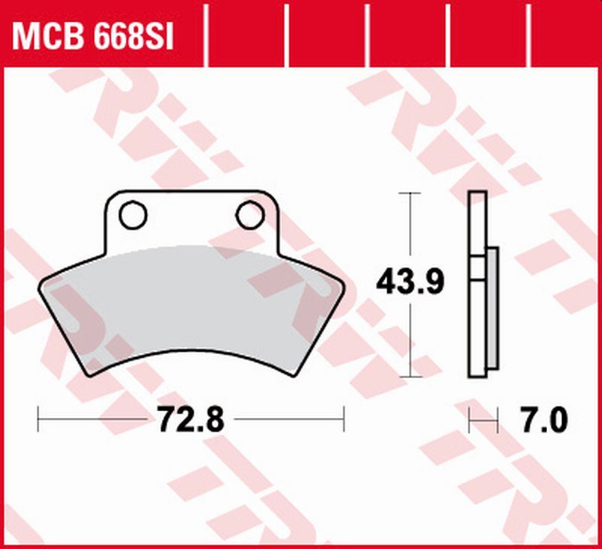 Brake pads KH232 sinter off-road Polaris Trail Blazer, Boss 91-99, Scrambler, Sportsman 500 96-97, CF Moto CF 500 Terralander 11-13, Ranger 500 10-15 rear