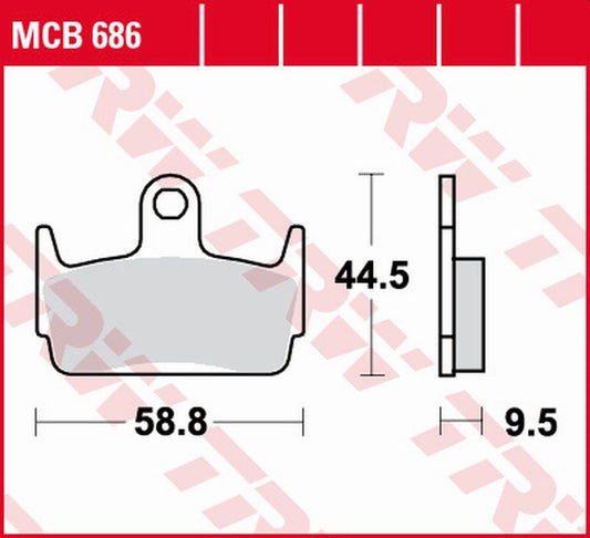 Brake pads KH234 organic SYM 50 Jet 07-15, Honda XBR-S, X, SZX 50 98-01, Kymco Sniper 50 94-96, Heroism 150 95-00 rear