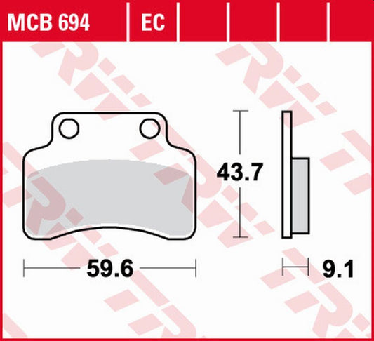 Brake pads KH235 organic Keeway Matrix 50 06-13, F-ACT 125 07-14, CPI Oliver City 50 05-12, Hussar 50 00-05, Popcorn 50 01-05, Kymco Calypso, Heroism 95-00 front