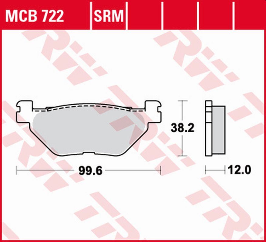 Brake pads KH319 sinter Yamaha TDM 900 02-14, XP 500, 530 T-Max 01-18, XT 1200Z Ténéré 11-18, FJR 1300 03-21, XV/XVS 950 09-18, XVS 1300 07-17, XV 1700 03-21, XV 1900 06-08, 11-13 rear