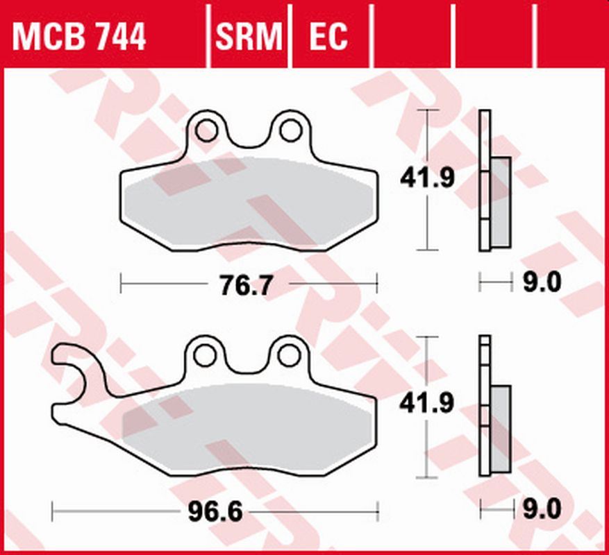 Brake pads KH353 sinter Aprilia SR 125/300 10-, SportCity 2T 50 08-13, SportCity 125 05-13, Derbi Boulevard 50/125 08-17, Peugeot Citystar 50 14-, Piaggio Fly 50 2T/4T 05-12, Liberty 50 2T/4T 09-15 front