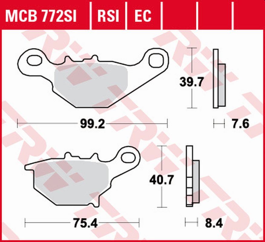 Brake pads KH401 sinter off-road Suzuki RM 85/L 05- rear