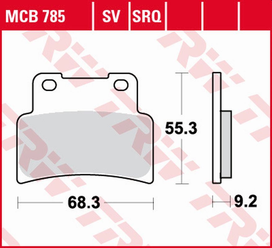 Brake pads KH432 sinter track Yamaha MT 125, YZF 125R 14-, Aprilia RS 125 07-13, SL 750 Shiver/Dorsoduro 07-17, NA 850 Mana 07-16, SL 900 Shiver, SMV 900 Dorsoduro 17- front