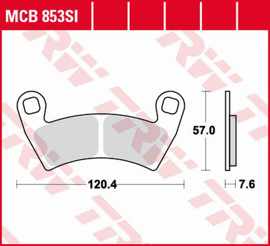 Brake pads KH452 sinter off-road Polaris Ranger 400 10-, 500 08-, 700 08-09, 800 10-, 900 11-, General 1000 16-, GEM 1400 10-, Magnum 700 08- front