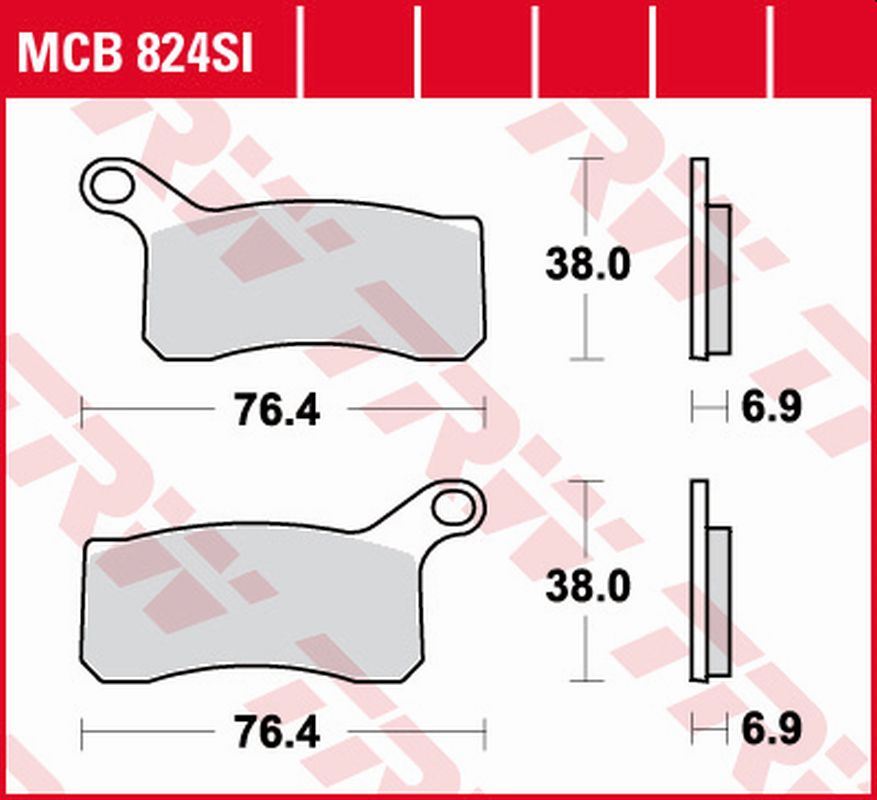 Brake pads KH462 sinter off-road KTM SX-F/XC 450 ATV 08-11, SX/XC 505 ATV 08-13, XC 525 ATV 08-13 front