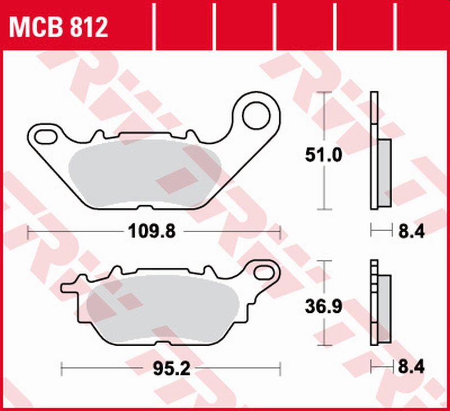 Brake pads KH464 organic Yamaha YBR 125 08-16, GPD/LTS/YS 125 16-, Delight 115 13-16, Crypton/Sniper 135 06-08, YZF 150 14-, N-Max 125/150 front