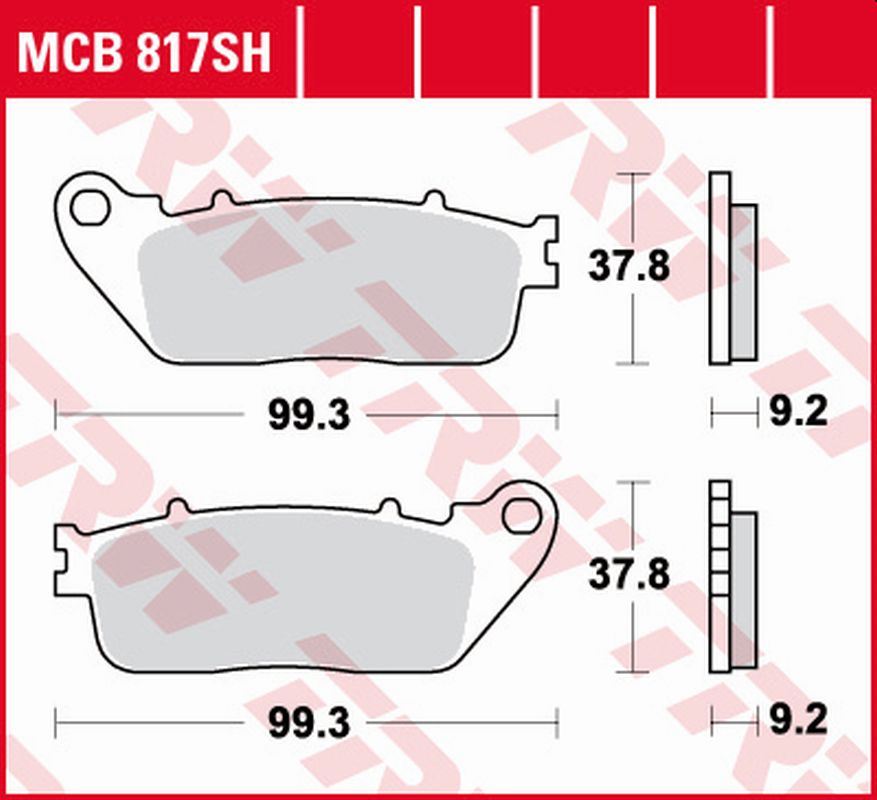 Brake pads KH488 sinter street Honda VFR 800F 14-, VFR 800X Crossrunner 11-, CB 1000R 08-16, VFR 1200F 10-16 rear