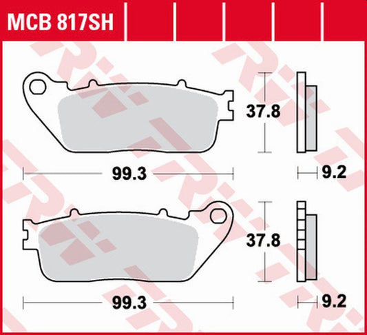 Brake pads KH488 sinter street Honda VFR 800F 14-, VFR 800X Crossrunner 11-, CB 1000R 08-16, VFR 1200F 10-16 rear