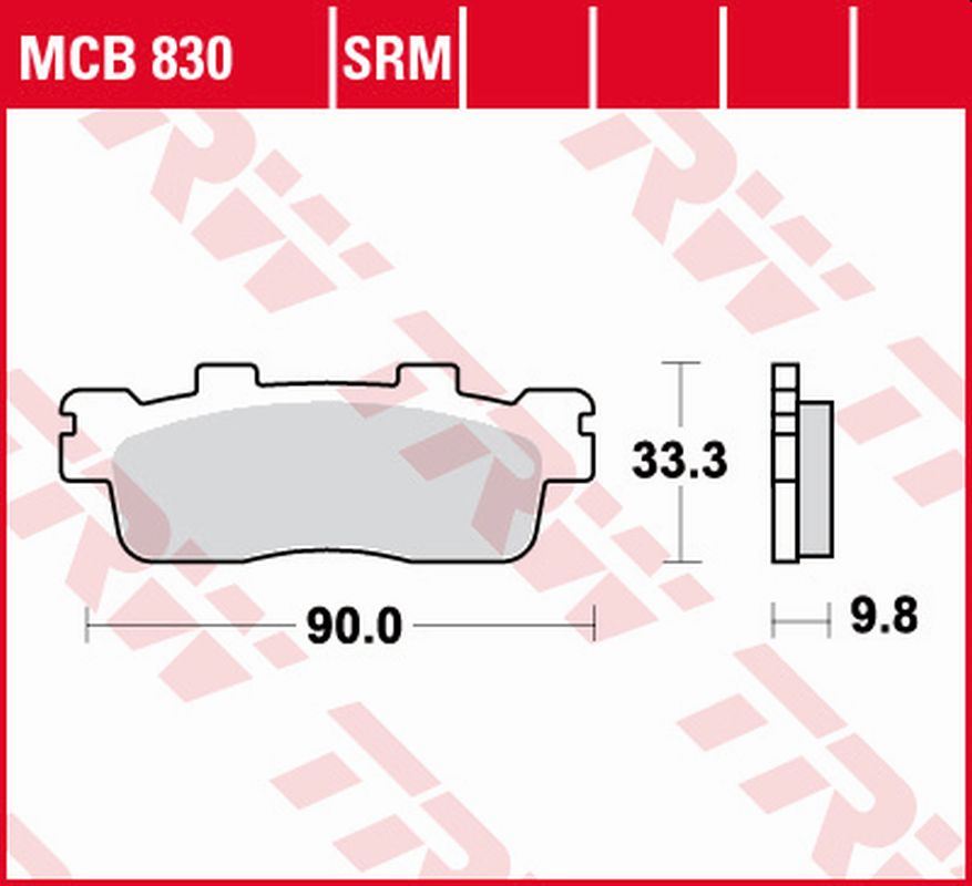 Brake pads KH498 sinter Kymco Downtown 125 09-17, Super Dink 125 09-17, Kawasaki J 125 16-, J 300 14-, Downtown 200 10-15 rear