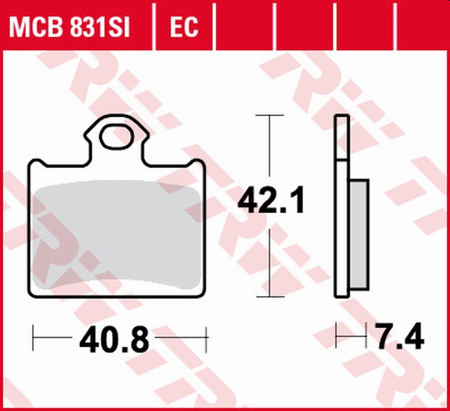 Brake pads KH602 eco organic KTM Freeride 250/350 12-15, Husqvarna CR 65 12-, TC 85 14-, SX 85 11- rear